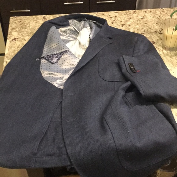 JKT 44R sport coat / Blazer. Blue - Picture 1 of 7
